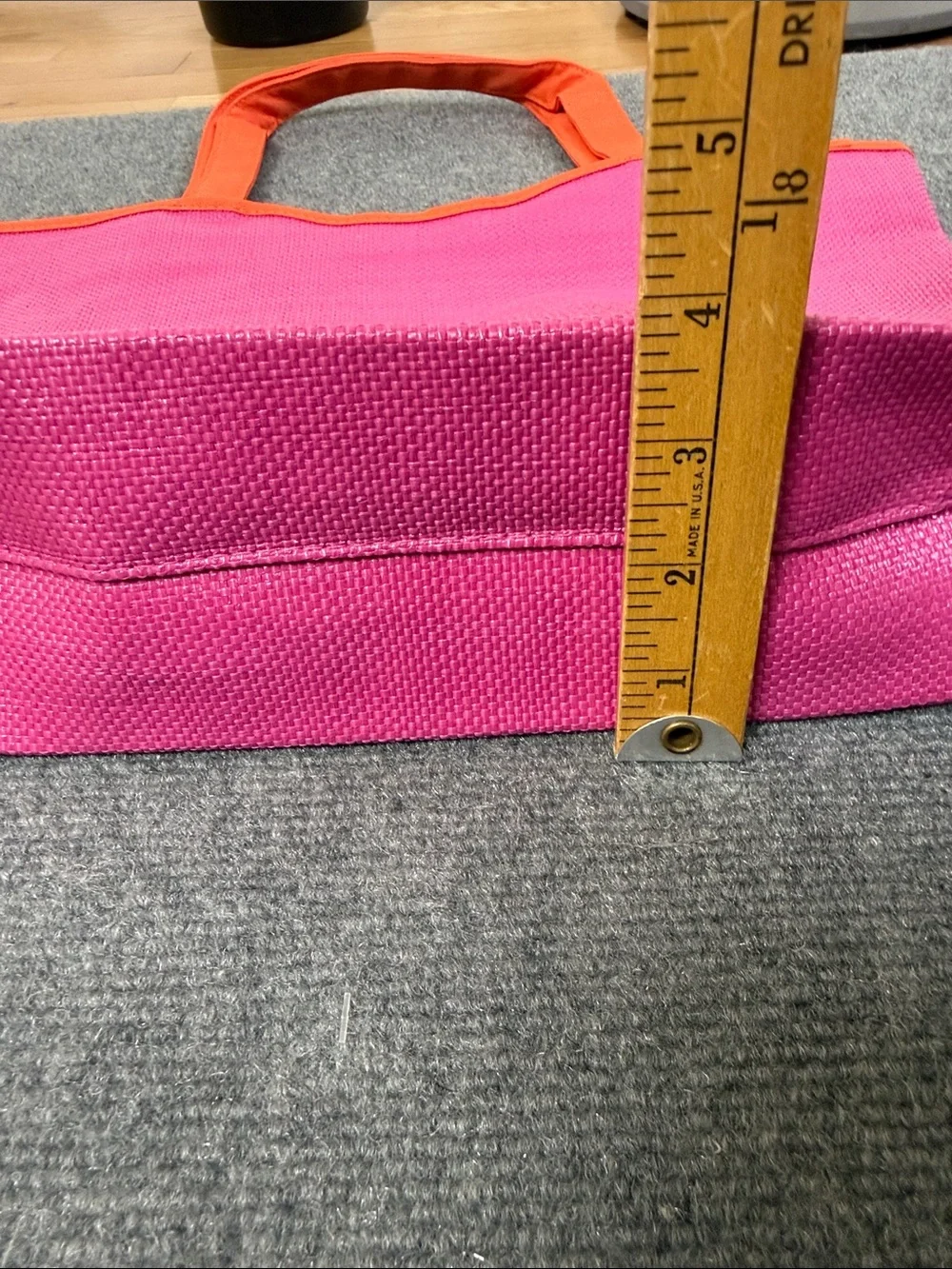 Brand New Lancome Pink Tote with Orange Trim (B1) - Picture 7 of 7